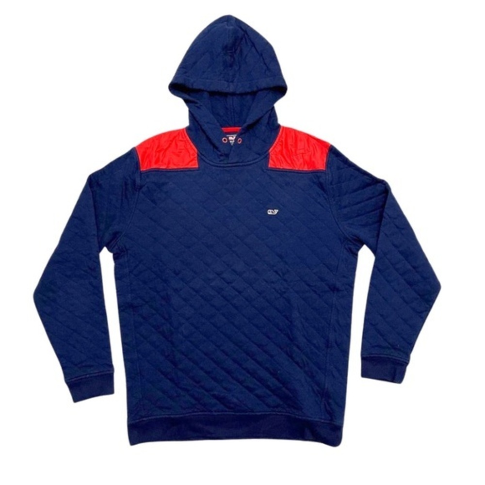 Vineyard Vines‎ Long Sleeve Quilted Pullover Hoodie Shoulder Shep shirt boys  M